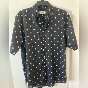Eton Charcoal Polka Dot Casual Shirt